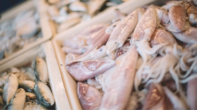 Chipirones y otros pescados frescos en un mercado / Foto: Canva Chipirones y otros pescados frescos en un mercado / Foto: Canva