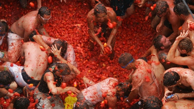 Celebración de La Tomatina en Buñol / Foto: Instagram la Tomatina