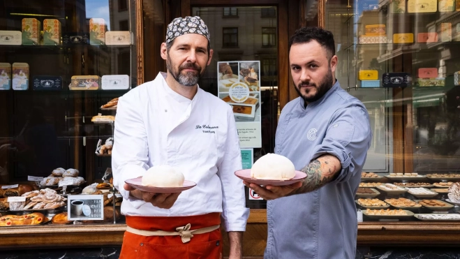 Toni Roig y Jon Cake con sus encasadas / Foto cedida Toni Roig y Jon Cake con sus encasadas / Foto cedida