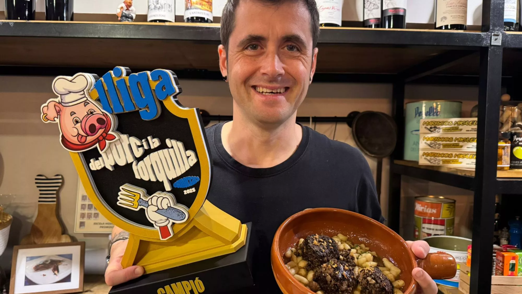 Juli Alcoriza, ganador de la primera Lliga del Porc i la Forquilla en Cataluña / Cedida