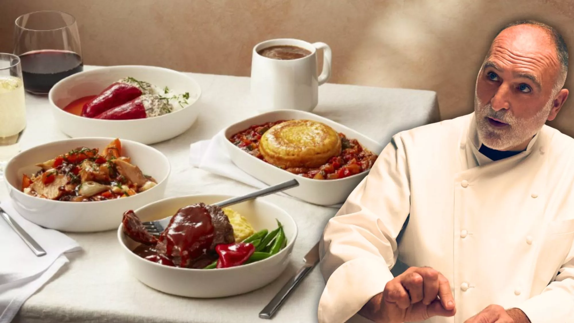 José Andrés y su menú para Delta Air Lines / Instagram y Delta José Andrés y su menú para Delta Air Lines / Instagram y Delta