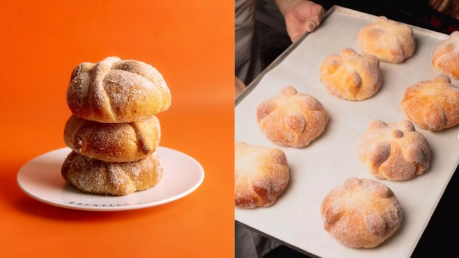 El pan de muerto de la pastelería Brunells (Barcelona) / Cedida El pan de muerto de la pastelería Brunells (Barcelona) / Cedida