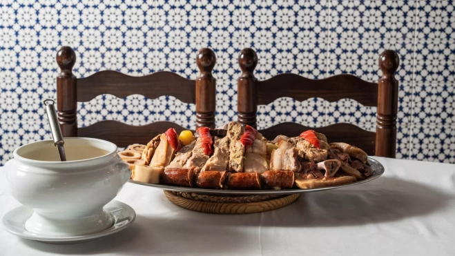 El cocido madrileño en dos vuelcos de La Gran Tasca (Madrid) / Cedida El cocido madrileño en dos vuelcos de La Gran Tasca (Madrid) / Cedida