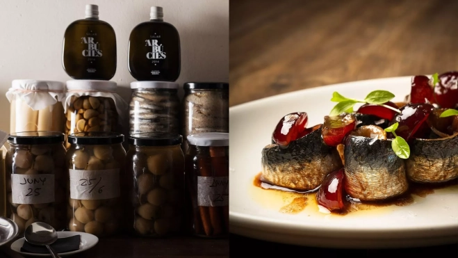 Fermentados y conservas en Bellafila y sus sardinas marinadas con uvas / Instagram
