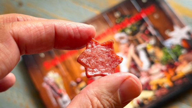 Detalle del calendario de adviento de salamis de Aldi / Iker Morán Detalle del calendario de adviento de salamis de Aldi / Iker Morán