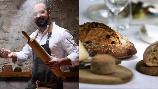 El chef Samuel Moreno y los panes que elaboran en El Molino de Alcuneza / Instagram El chef Samuel Moreno y los panes que elaboran en El Molino de Alcuneza / Instagram