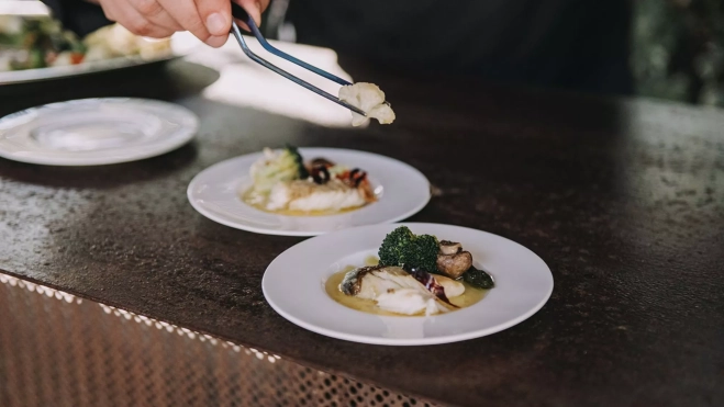 Platos servidos en uno de los caterings del Molí Càtering / Cedida