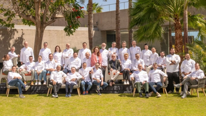 Los cocineros con tres soles Repsol en la gala de 2025 / Cedida Los cocineros con tres soles Repsol en la gala de 2025 / Cedida