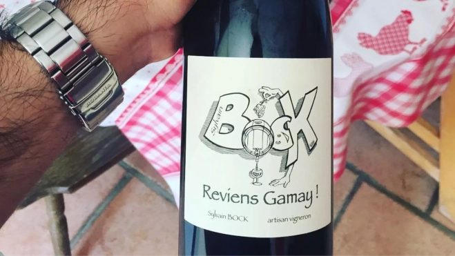 Botella de Reviens Gamay! de Sylvain Bock / Instagram