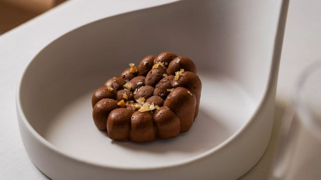 Uno de los pases del menú degustación de Palodú en Málaga / Cedida Uno de los pases del menú degustación de Palodú en Málaga / Cedida