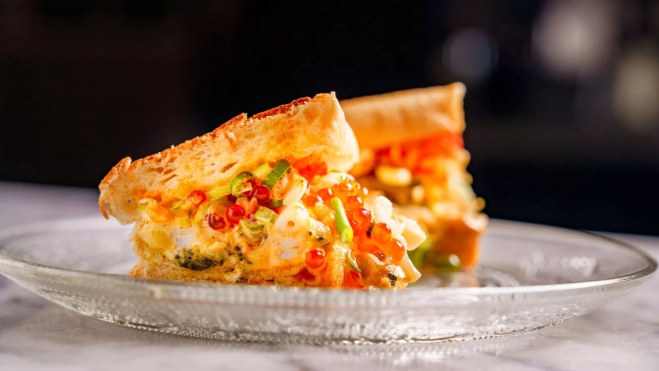 Bocadillo de navajas del restaurante Barbudo en Madrid / Cedida