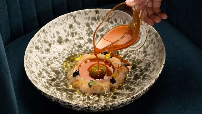 Tartar de gamba blanca del restaurante DeAtún en Madrid / Cedida