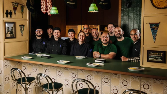 El equipo de la Bodega Sagarra en Barcelona / Cedida