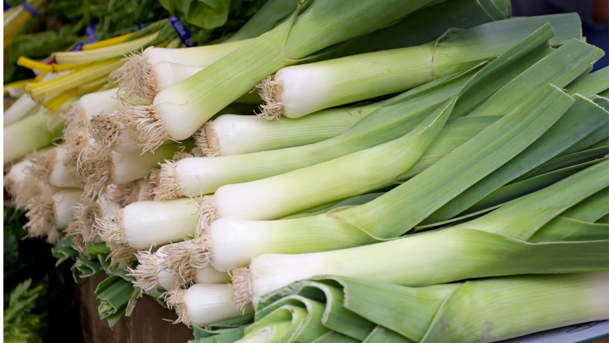 Puerros en un mercado / Canva