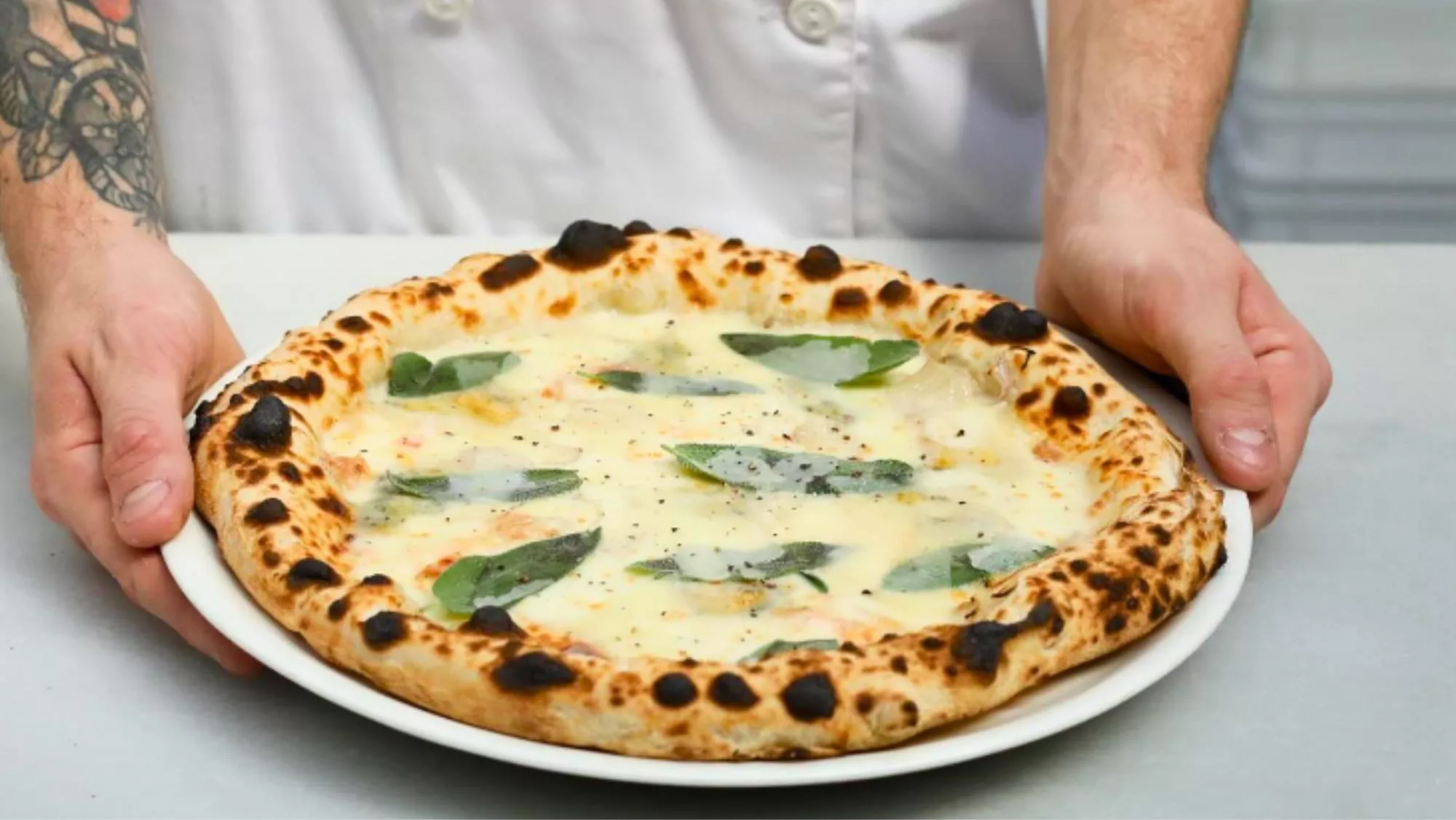 Pizza de quesos y salvia de Parking Pizza / Cedida