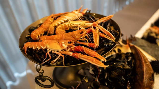 Mariscos frescos en la presentación de mayoristas de Mercabarna / ÒSCAR GIL COY Mariscos frescos en la presentación de mayoristas de Mercabarna / ÒSCAR GIL COY