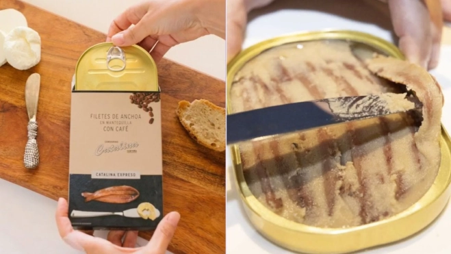 Anchoas Catalina con mantequilla de café / Redes Sociales