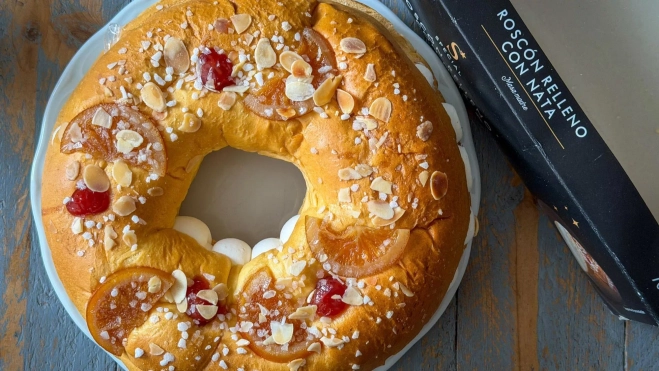 El roscón de Reyes relleno de nata del supermercado Aldi / Iker Morán El roscón de Reyes relleno de nata del supermercado Aldi / Iker Morán