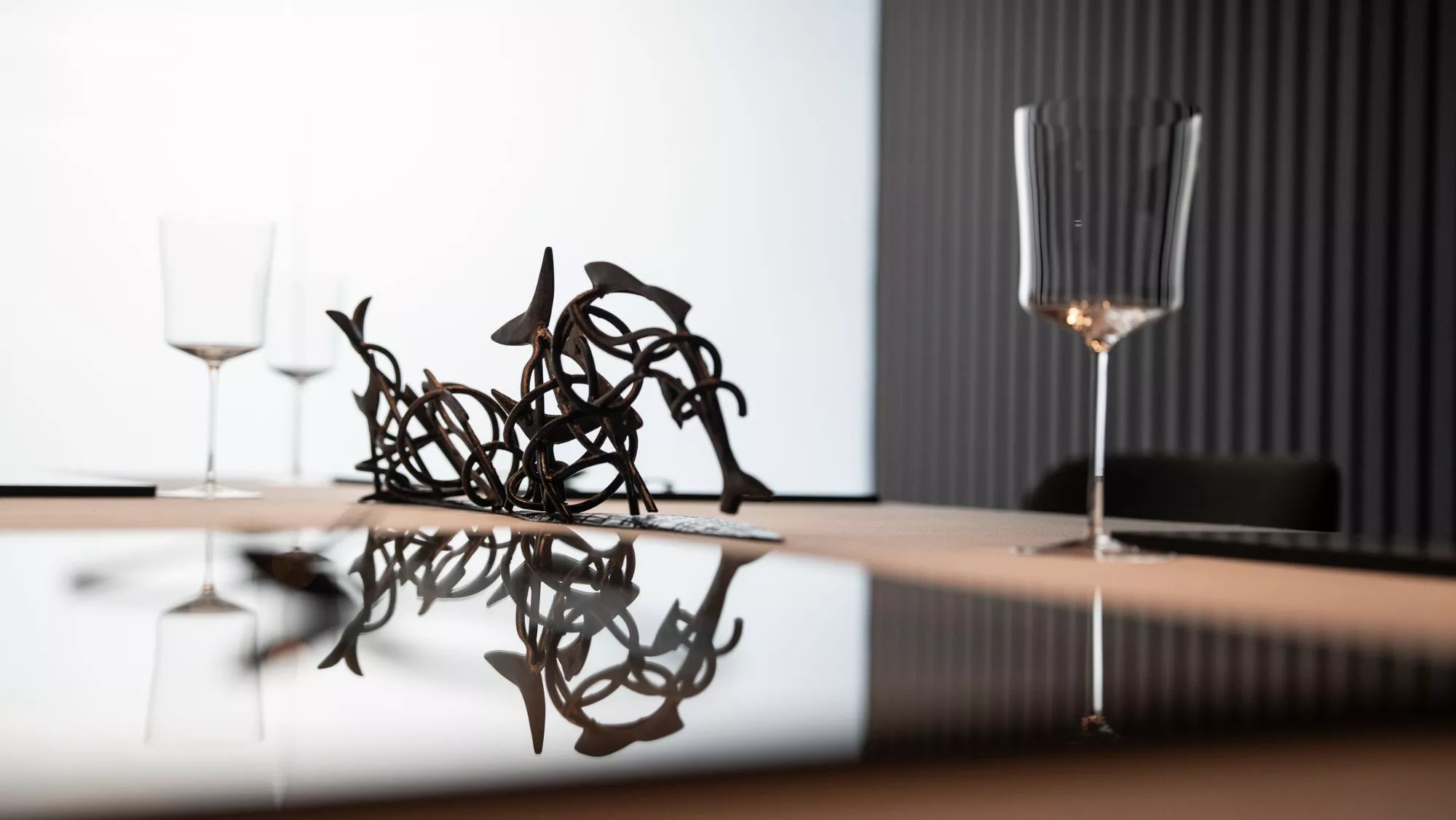 Detalle de las copas en Il Milione, la exclusiva experiencia de Lasarte (Barcelona) / ÒSCAR GIL COY