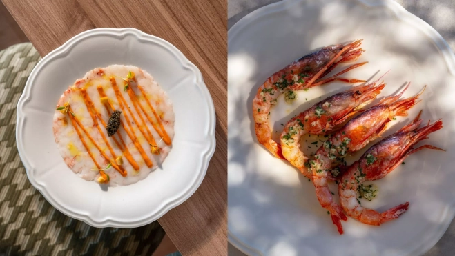 Carpaccio de cigalas y gambas rojas del restaurante Albarada en METT Barcelona / Cedida