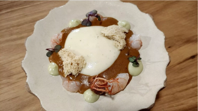 El romesco de gamba roja de Tarragona de El Terrat / Òscar Gómez