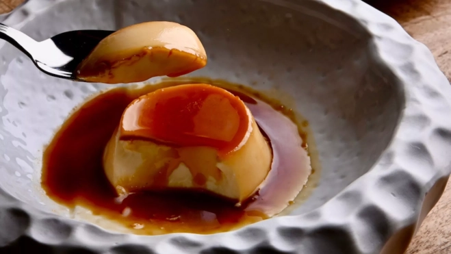 El flan del restaurante La Leña de Cobo (Madrid), ganador en Madrid Fusión 2026 / Cedida El flan del restaurante La Leña de Cobo (Madrid), ganador en Madrid Fusión 2026 / Cedida