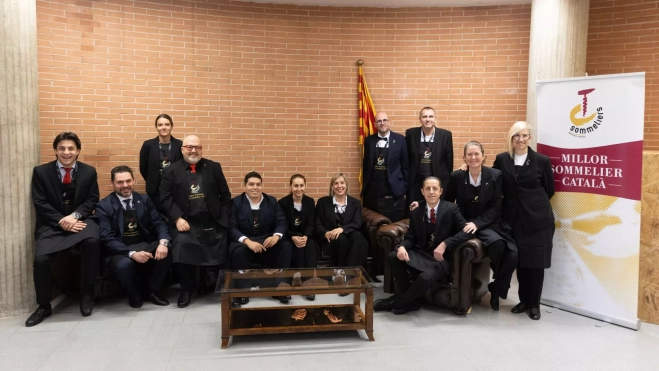 Los doce finalistas a mejor sumiller de Cataluña 2026 / Cedida