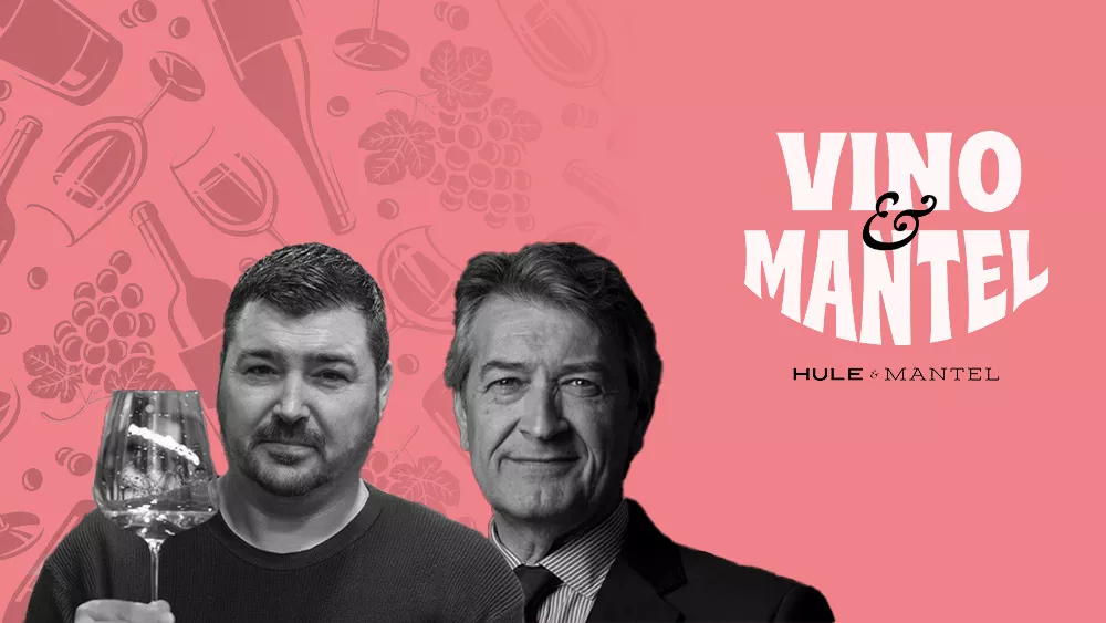 Òscar Soneira y César Saldaña en el episodio 4x09 del podcast 'Vino y Mantel' / Hule y Mantel