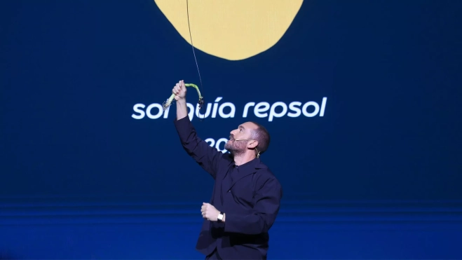 El presentador Jorge Ponce en un momento de la Gala Soles Guía Repsol 2026 / Cedida El presentador Jorge Ponce en un momento de la Gala Soles Guía Repsol 2026 / Cedida