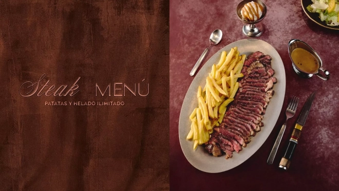 Menú steak en el restaurante Leña (Barcelona) / Instagram