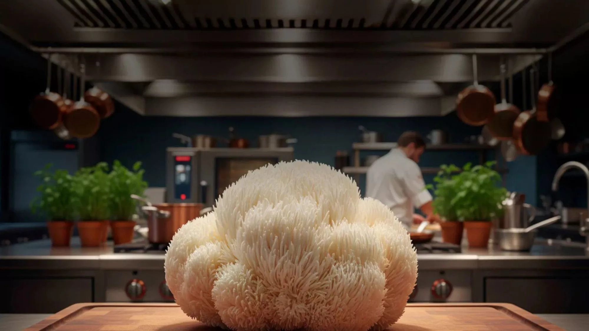 Melena de león fresca antes de ser procesada en Too Mush / Cedida 