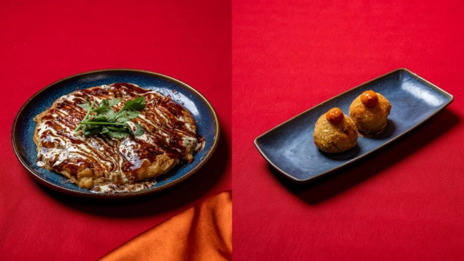 Platos de Casa Xica y Croquetelle by Casa Amalia para Gastro Fest Km0 / Cedida