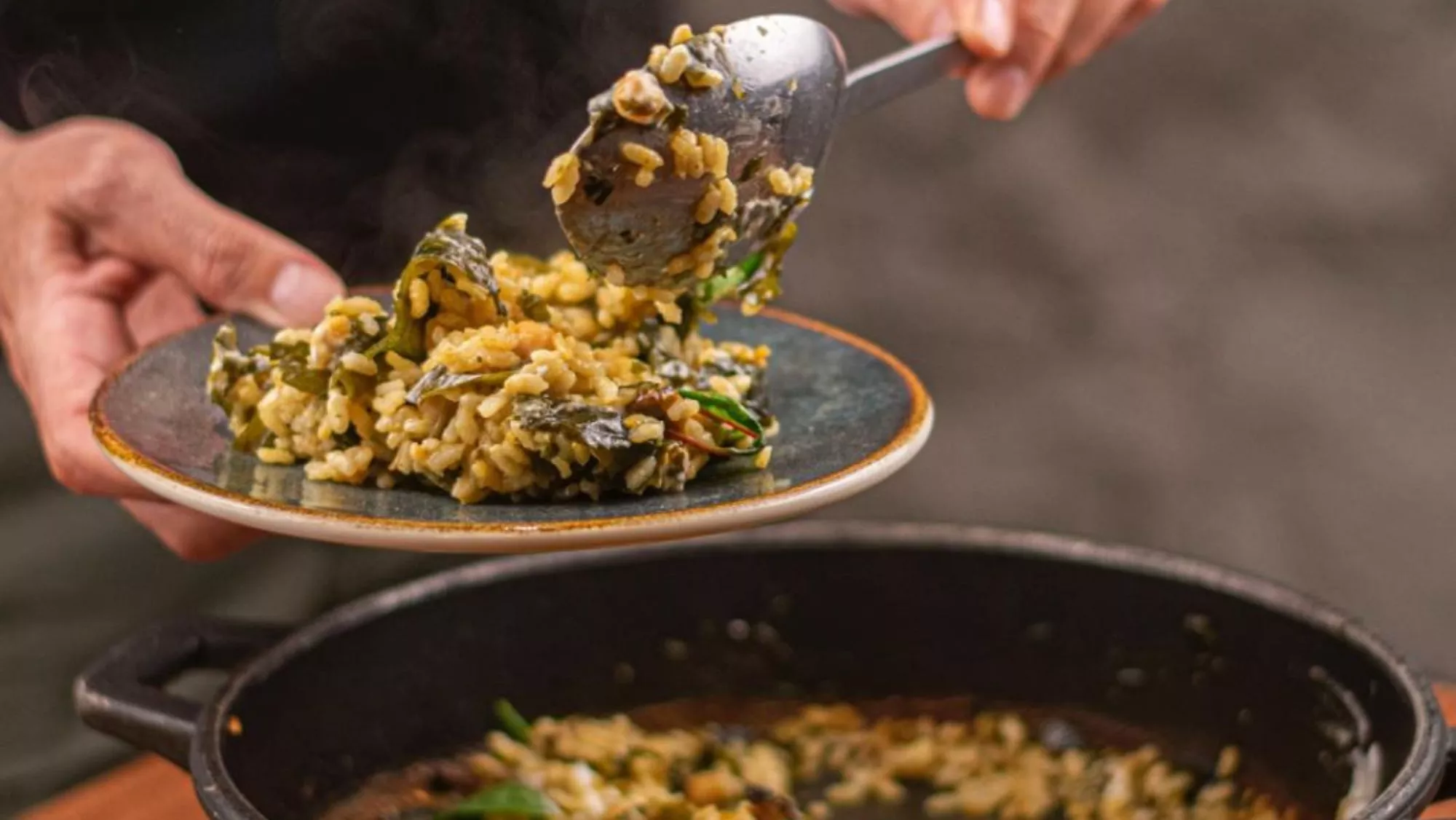 Uno de los arroces aptos para intolerantes y celíacos del restaurante Pötstot de Barcelona, con Solete Repsol / Cedida