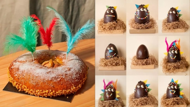 La mona tradicional y el huevo de chocolate de L'Espiga d'Or / Cedida La mona tradicional y el huevo de chocolate de L'Espiga d'Or / Cedida