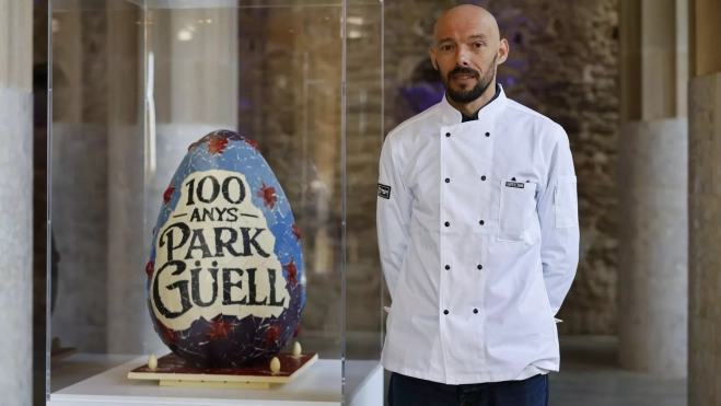 El huevo de Pascua de Bubó para la exposición 'Gaudí en Xocolata' / Cedida El huevo de Pascua de Bubó para la exposición 'Gaudí en Xocolata' / Cedida