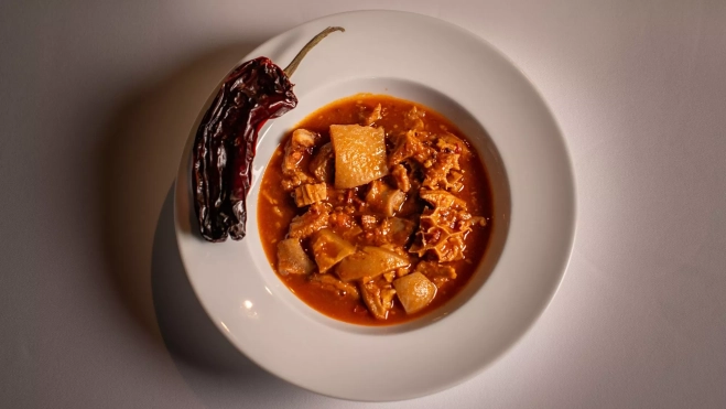 Callos a la vizcaína en el restaurante Urruti Madrid / Cedida Callos a la vizcaína en el restaurante Urruti Madrid / Cedida