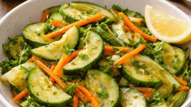 Preparado con pepino, zanahoria y hierbas frescas / Canva Preparado con pepino, zanahoria y hierbas frescas / Canva