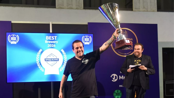 Basqueland Brewing recibe el premio de Mejor Cervecera del Año en el BBF 2026 / Cedida Basqueland Brewing recibe el premio de Mejor Cervecera del Año en el BBF 2026 / Cedida