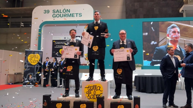 El podio del del 31º Campeonato de España de Sumilleres