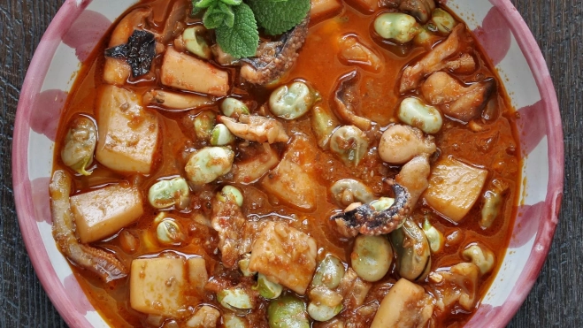  Chocos con habas, receta de Inés Butrón / Antonio Ron 