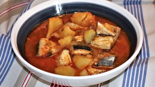 Sorropotún de bonito. Receta tradicional de San Vicente de La Barquera. Cantabria. Receta de Inés Butrón. Foto de Antonio Ron 
