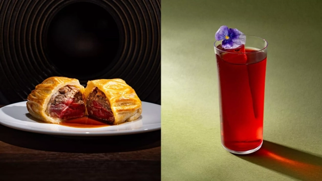 El Wellington de pichón y el hibiscus spritz de Casa Platos en Barcelona / Instagram El Wellington de pichón y el hibiscus spritz de Casa Platos en Barcelona / Instagram
