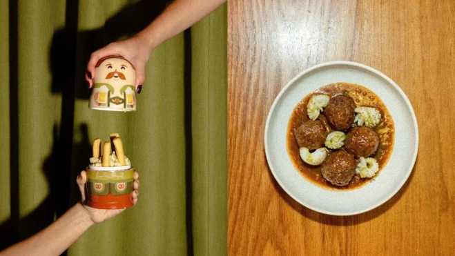 Platos de la colaboración entre Maleducat y Hermanos Vinagre / Cedida