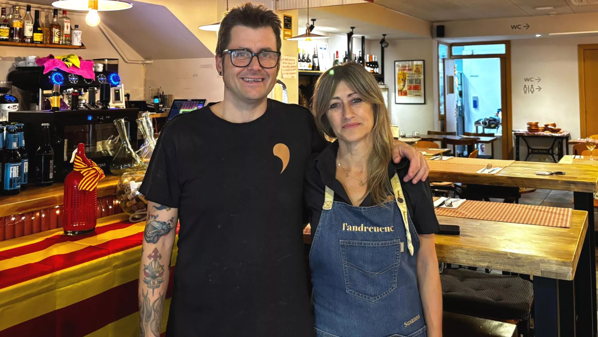 Los hermanos Juli y Susana Alcoriza en l’Andreuenc de Sant Andreu (Barcelona) / Cedida